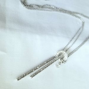 Pavé Stick Lariat Necklace